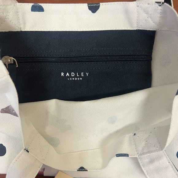 RADLEY Dotty Dog Cotton Canvas Shopper Tote Bag- NWT - Picture 5 of 8